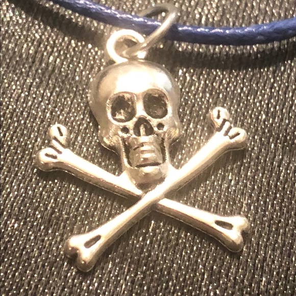 Pirate Crossbones Charm Necklace - Picture 2 of 2